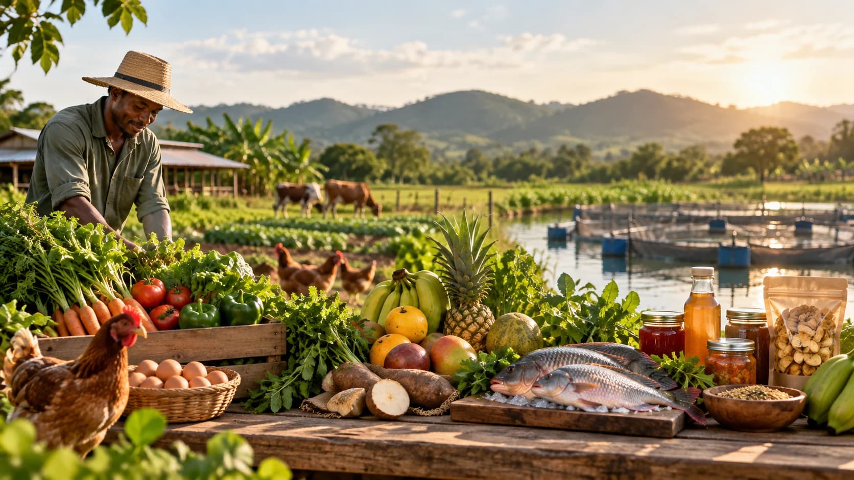 Panorama des activités et produits agricoles Farm